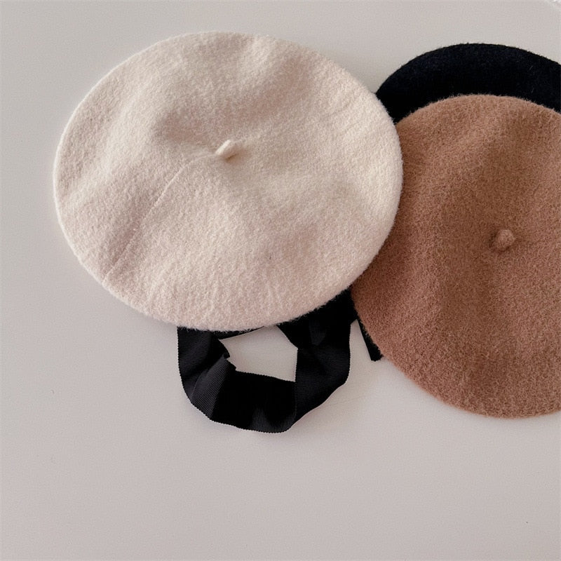 Woolen Cloth Lace Up Hat