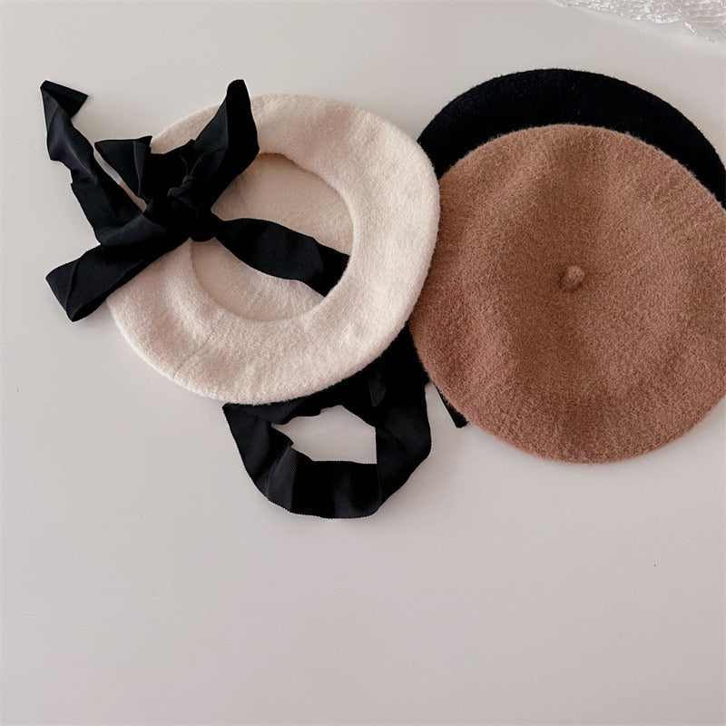 Woolen Cloth Lace Up Hat