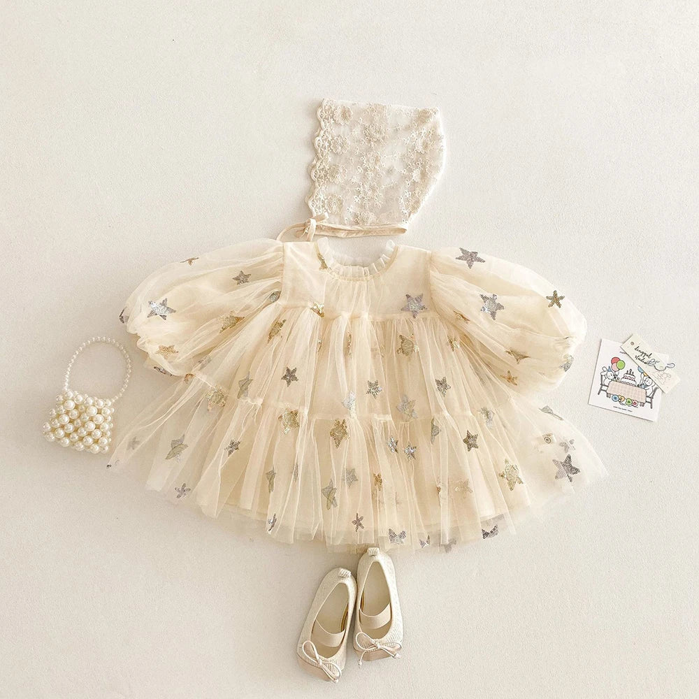 Spring Star Mesh Dress