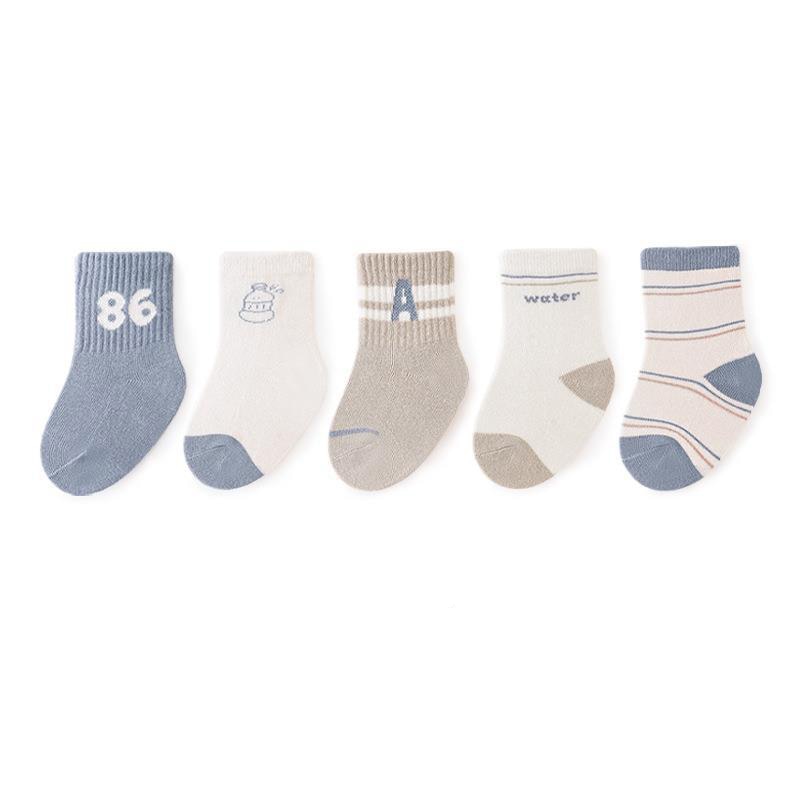Toddler Cute Striped Letter College Style Socks