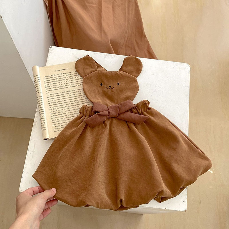 Cute Cartoon Bear Clothes For Baby Girls