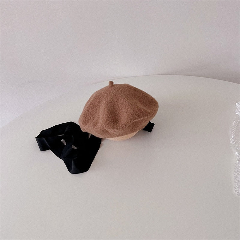 Woolen Cloth Lace Up Hat
