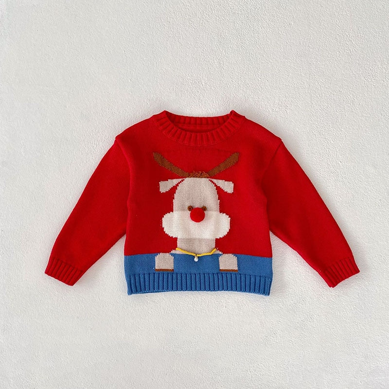 Cartoon Knit  Christmas Baby Sweaters