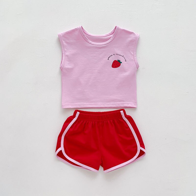 Summer Baby Two-Piece Vest And Shorts Set
