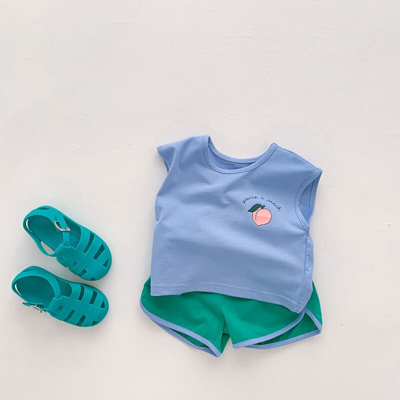 Summer Baby Two-Piece Vest And Shorts Set