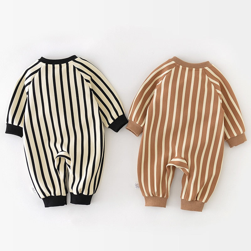 Striped Boys Cotton Rompers