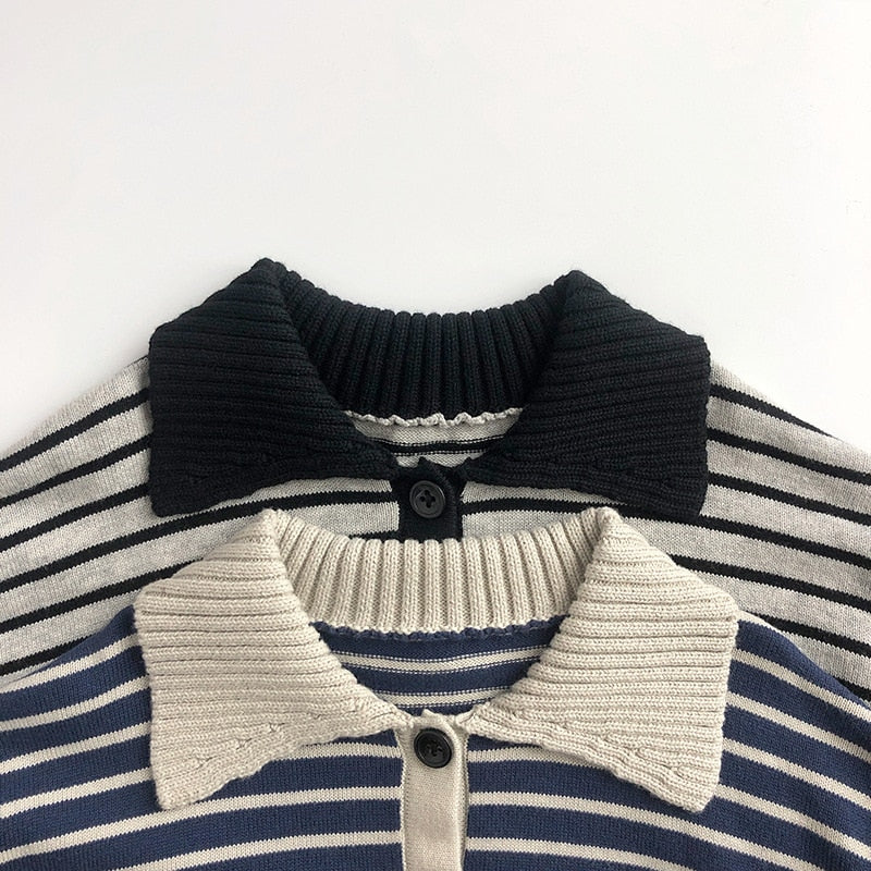 Thin Style Stripe Sweatshirt