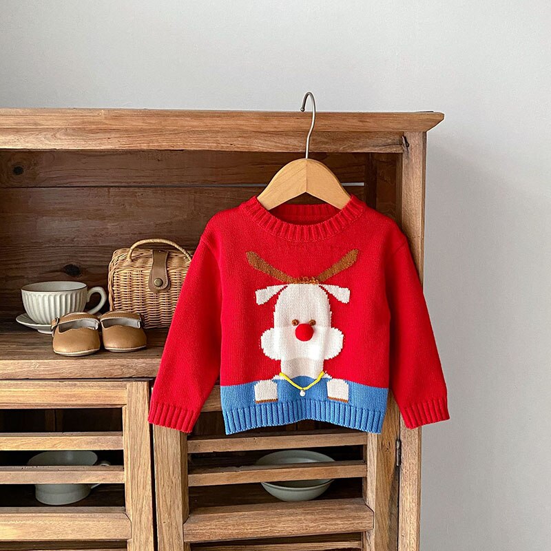 Cartoon Knit  Christmas Baby Sweaters