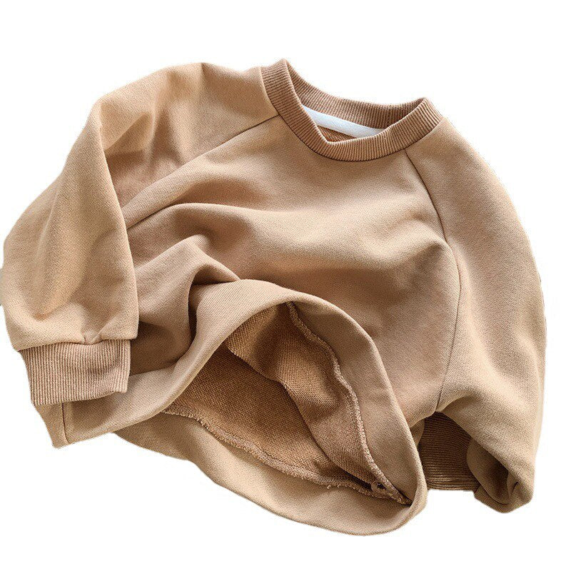 Solid Color Comfortable Long Sleeved T-shirt Boys Tops