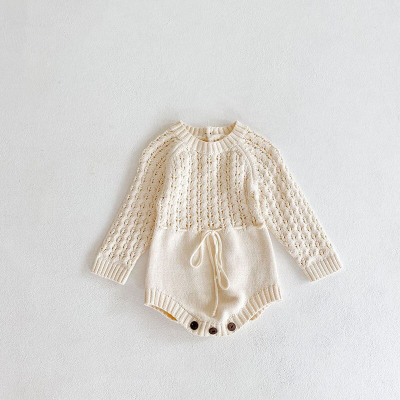 Knitted Long Sleeve One-Piece Outfit