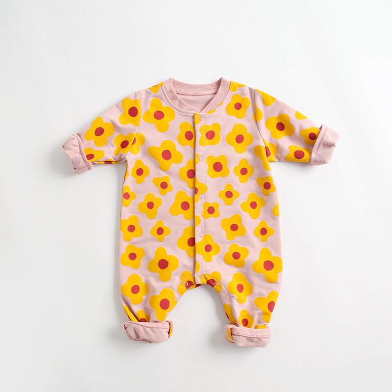 Baby Rompers With Cartoon Print