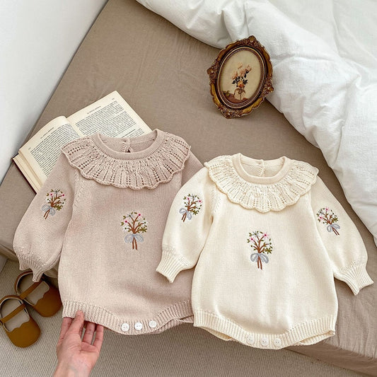 One Piece Embroidery Baby Sweater